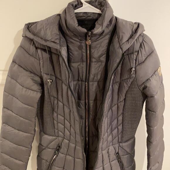 NWT Bernardo Hooded Packable Puffer Coat Charcoal XS - Picture 4 of 14